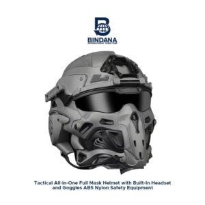 Tactical All-in-One Full Mask Helmet with Built-in Headset and Goggles