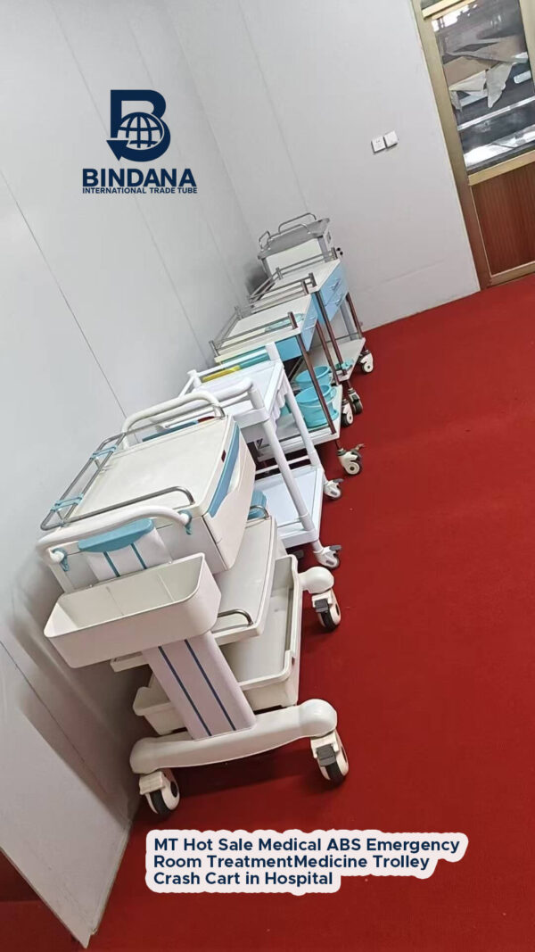 MT Hot Sale Medical ABS Emergency Room Treatment Medicine Trolly Crash Cart