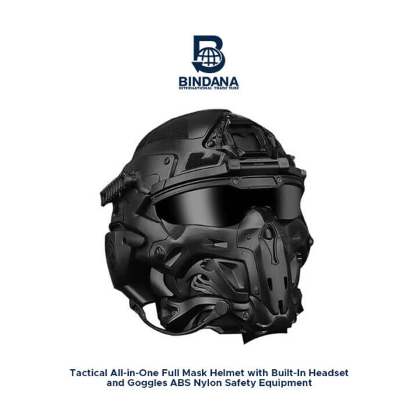 Tactical All-in-One Full Mask Helmet with Built-in Headset and Goggles - Image 2