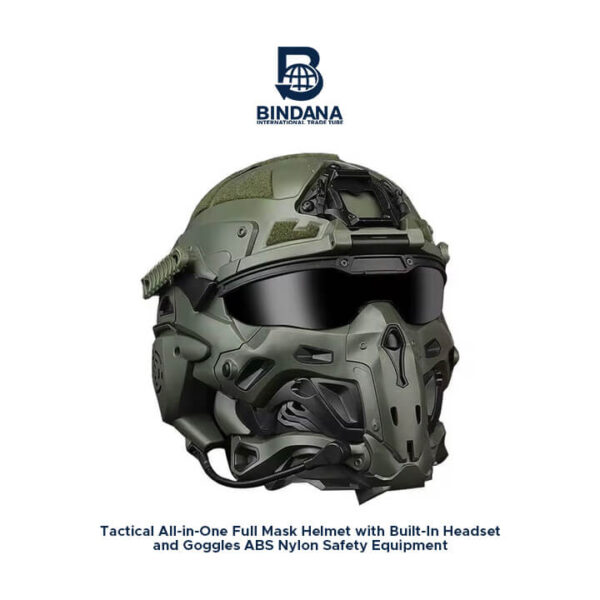 Tactical All-in-One Full Mask Helmet with Built-in Headset and Goggles - Image 3