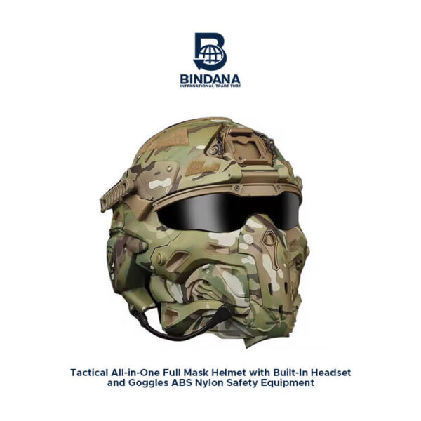Tactical All-in-One Full Mask Helmet with Built-in Headset and Goggles - Image 5